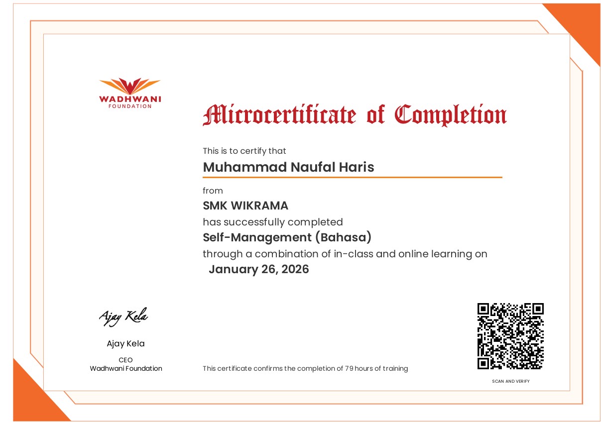 Self Management Certificate